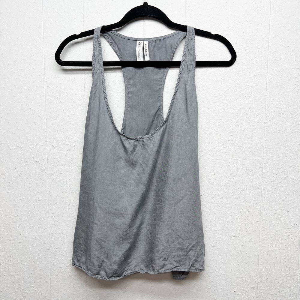 Zara Fill Sens Womens Swing Tank Top XL Beachy Coastal Nautical Chic Coquette